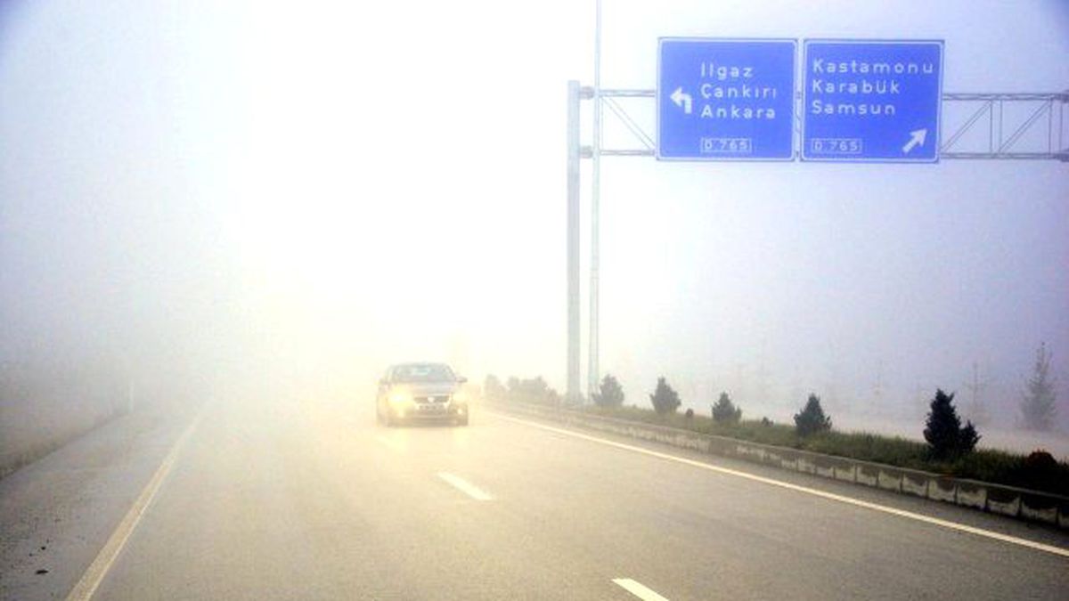 Kastamonu-Çankırı-Ankara Karayolunda Sis