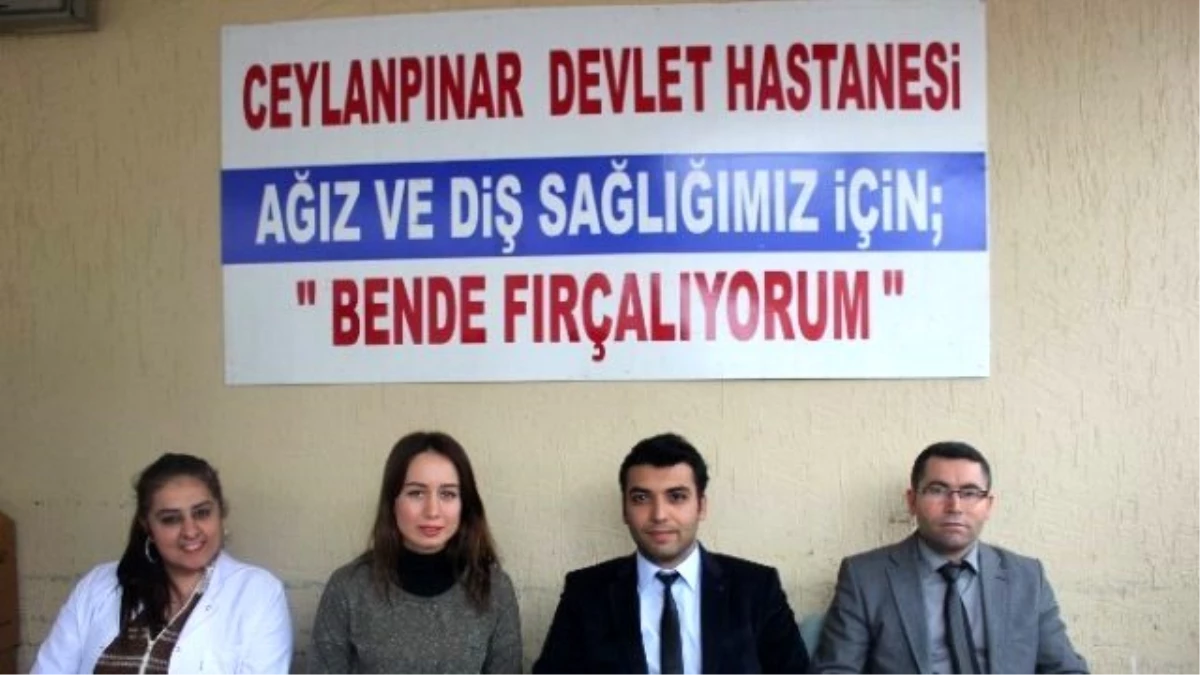 Ceylanpınar Devlet Hastanesi'nde Bedava Diş Macunu ve Diş Fırçası Dağıtıldı