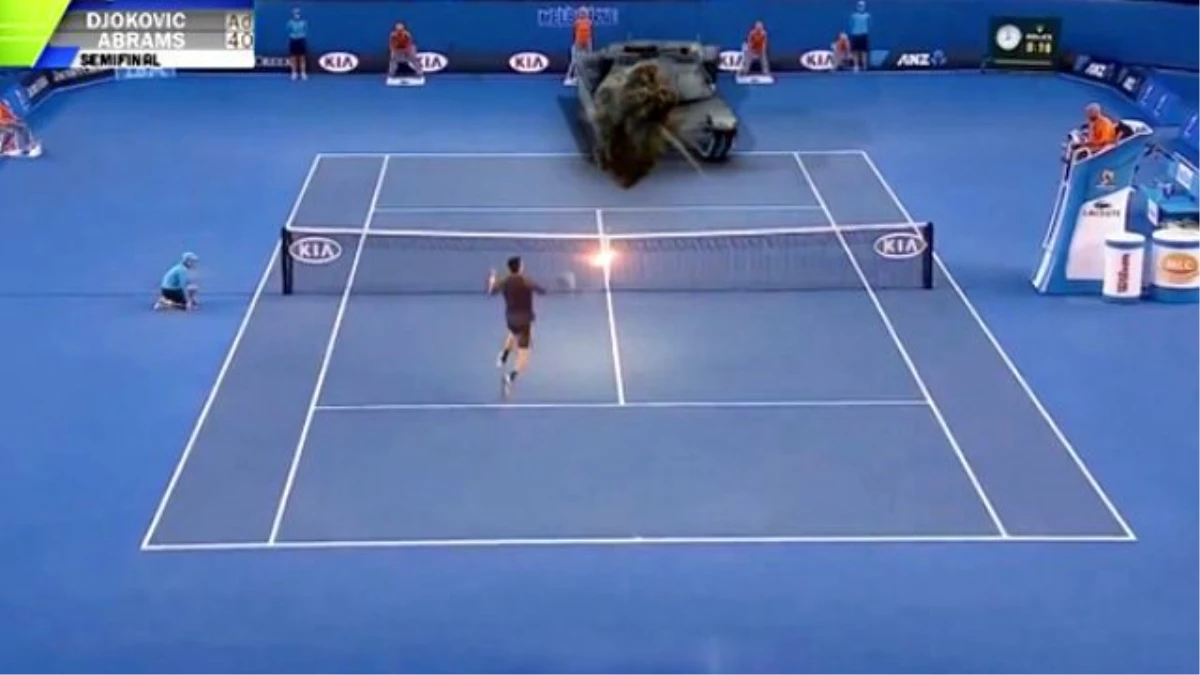 Djokovic, Efsane Tank M1 Abrams\'la Maç Yaptı