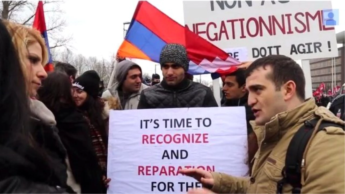 Azeri Genç, Fransa\'da Eylem Yapan Ermenileri Susturdu