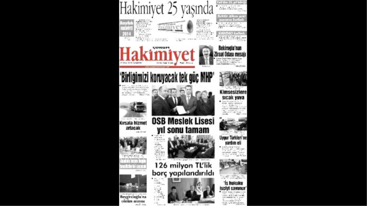 Çorum Hakimiyet Gazetesi, 25. Yılını Okuyucularıyla Kutladı