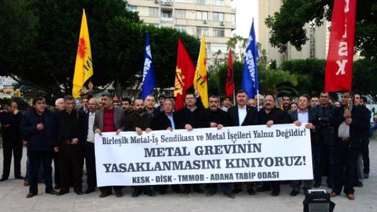 Adana\'da Grev Yasağına Protesto