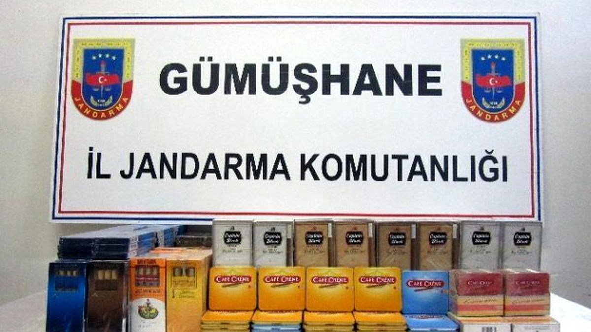 Gümüşhane\'de Kaçak Sigara Yakalandı