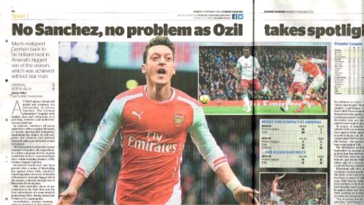 İngiliz Basınında Mesut Özil\'e Övgüler Sürüyor