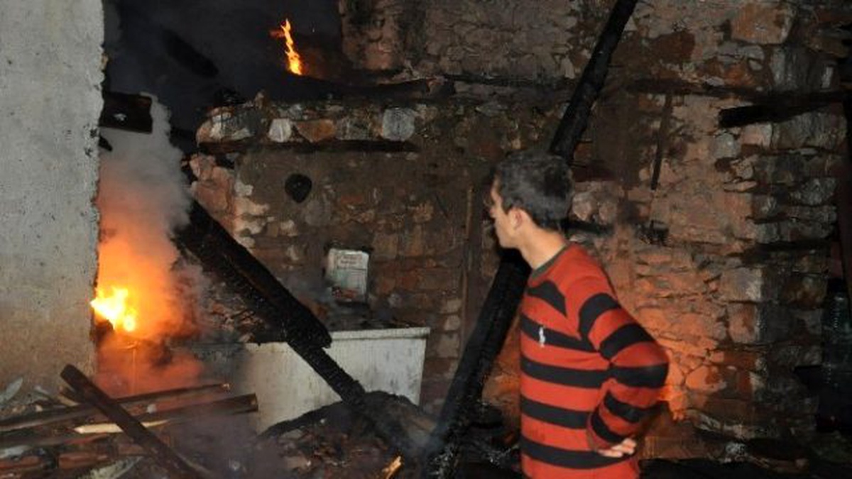 Balıkesir\'de Çıkan Yangında 10 Hayvan Telef Oldu