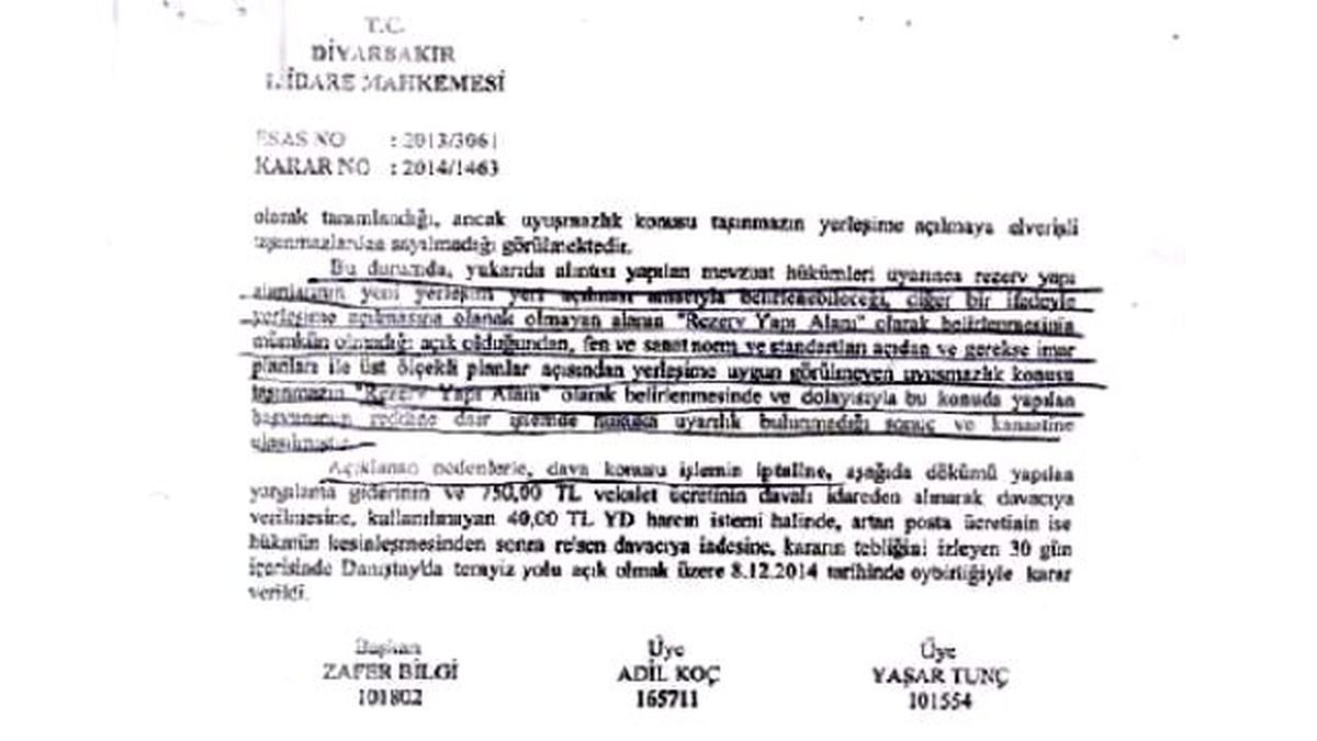 Mahkeme, Dicle Vadisindeki Yapı Rezerv Alanı Kararını İptal Etti