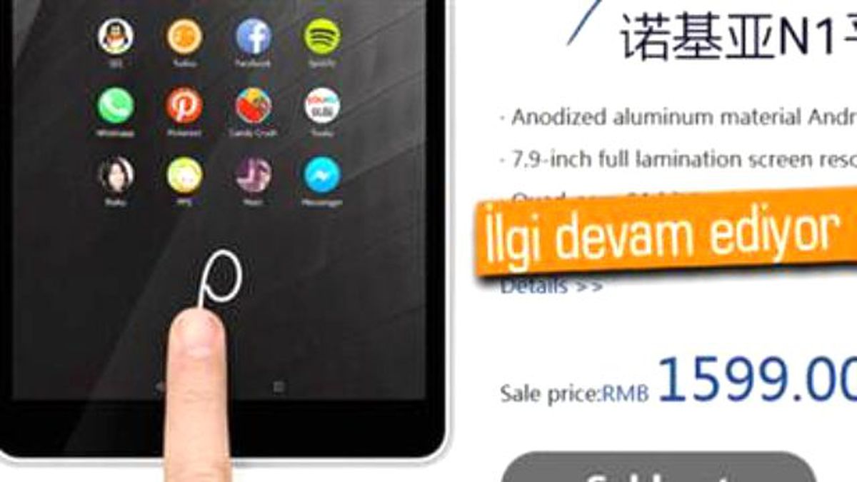 Nokia N1 Tabletin Satışları 7 Dakika Sürdü