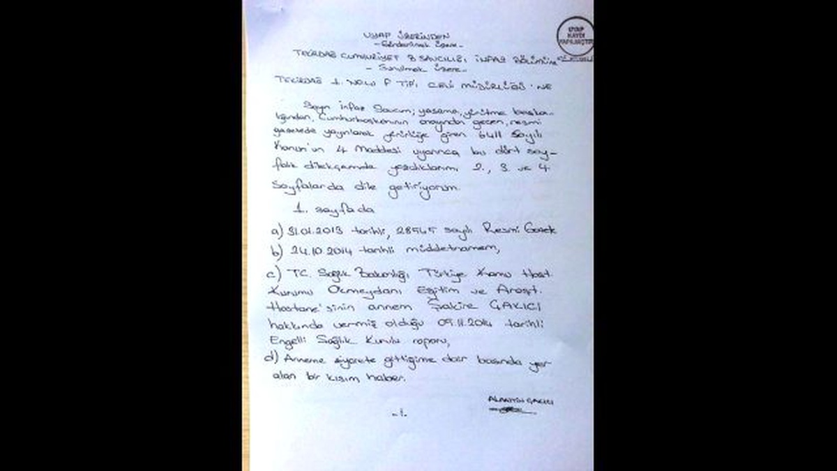 Alaattin Çakıcı 6 Ayını Hasta Annesiyle Geçirmek İstiyor