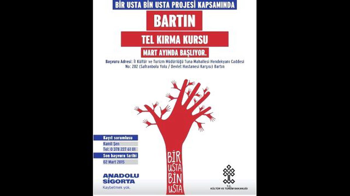 Bartın\'da \'Bir Usta Bin Usta\' Projesi