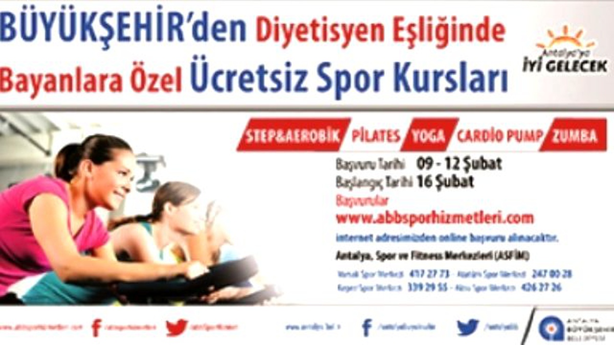 Büyükşehir\'den Kadınlara Özel Ücretsiz Spor Kursları