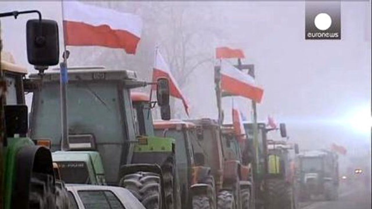 Polonya\'da Çiftçi Protestosuna Maden İşçilerinden Destek