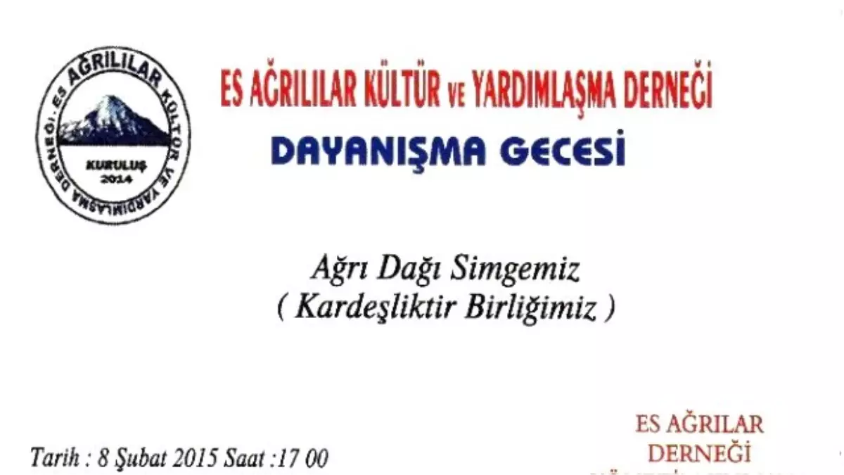 Eskişehir\'de Ağrılılar Gecesi