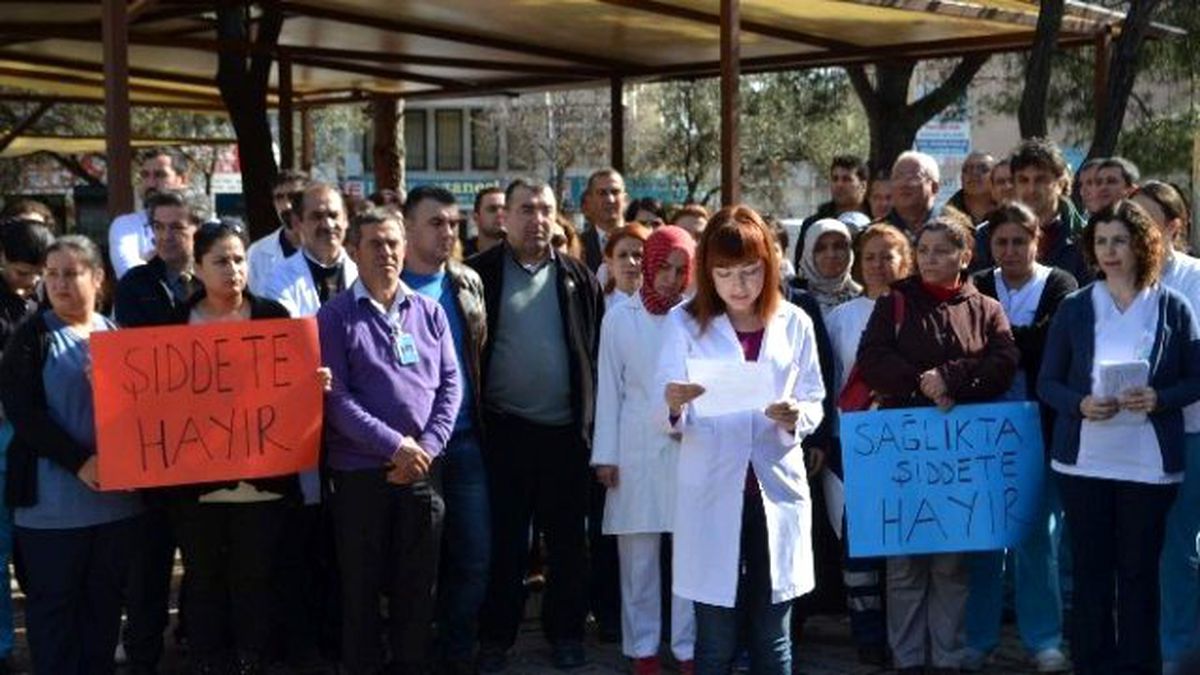 Ortaca Devlet Hastanesi\'nde Çalışana Şiddete Hayır Eylemi