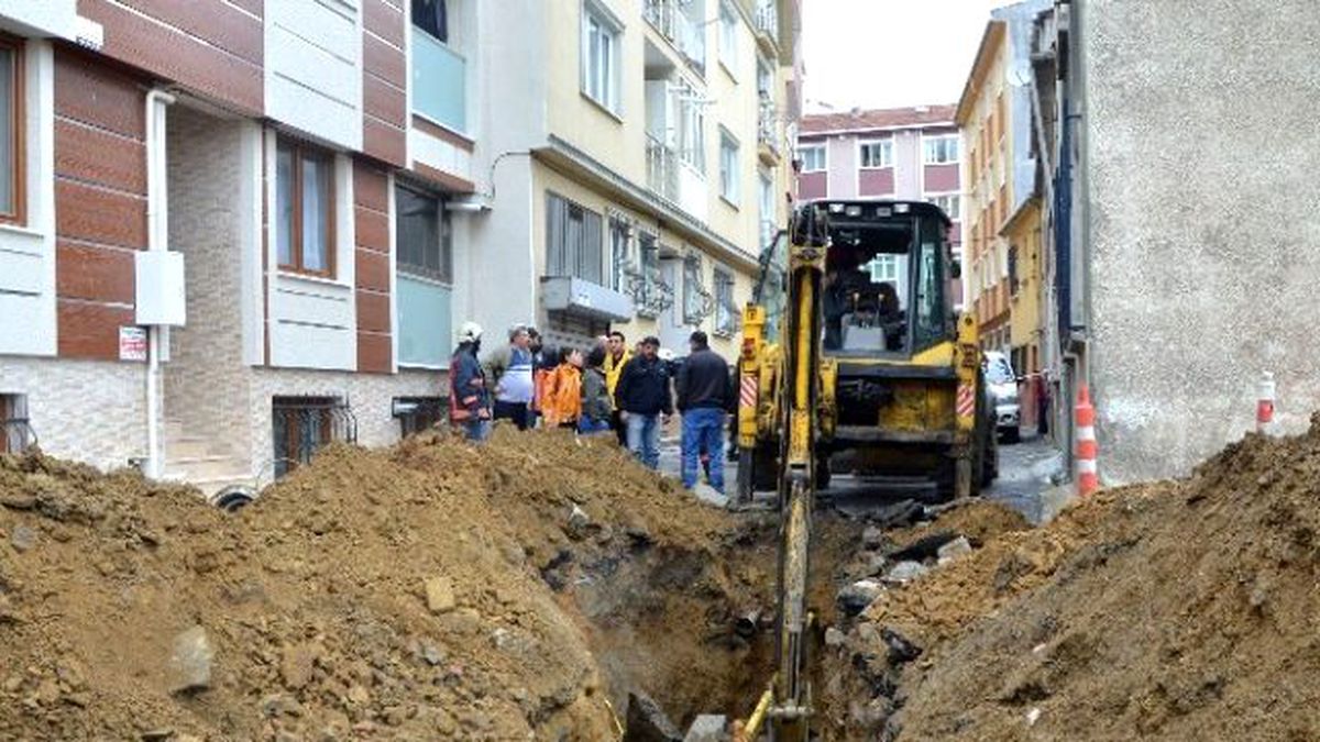 İş Makinesi Doğalgaz Borusunu Patlattı