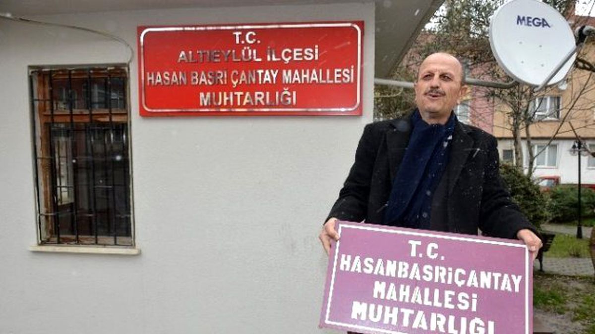 Altıeylül'de Muhtarlık Tabelaları Yenilendi