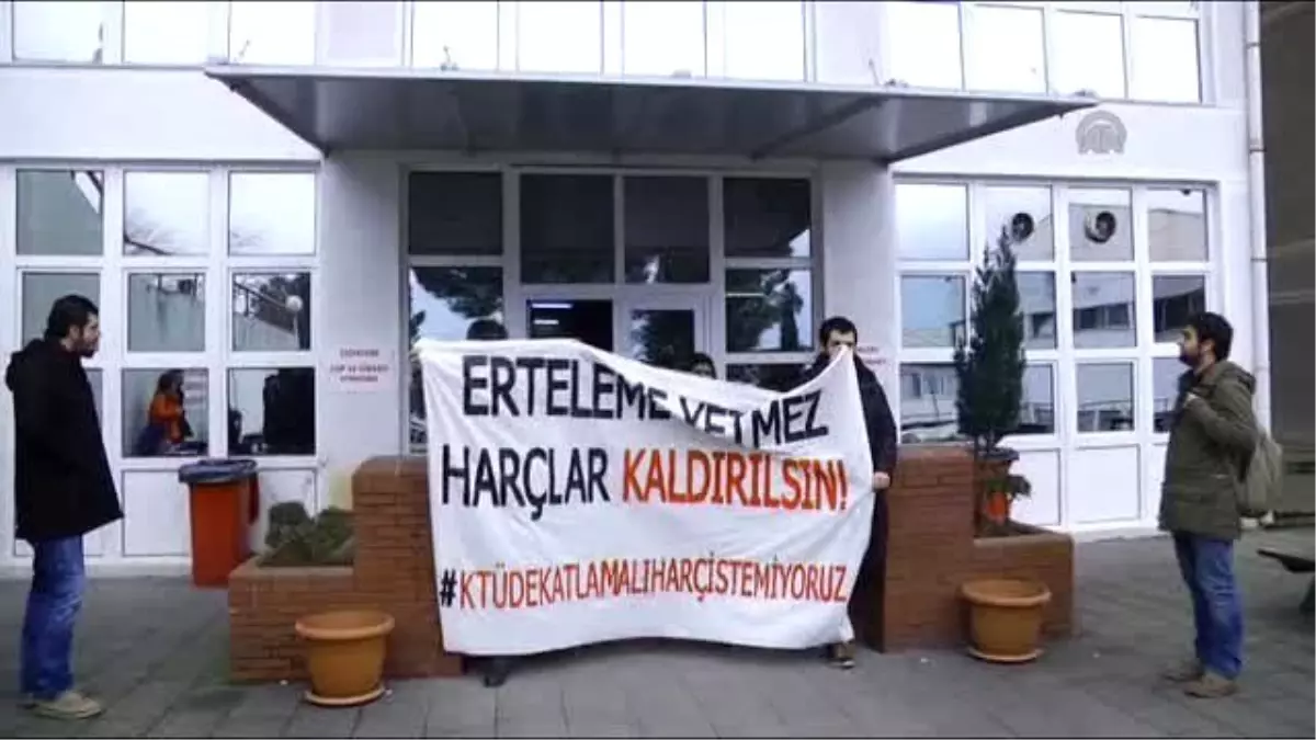 KTÜ\'de Harç Protestosu