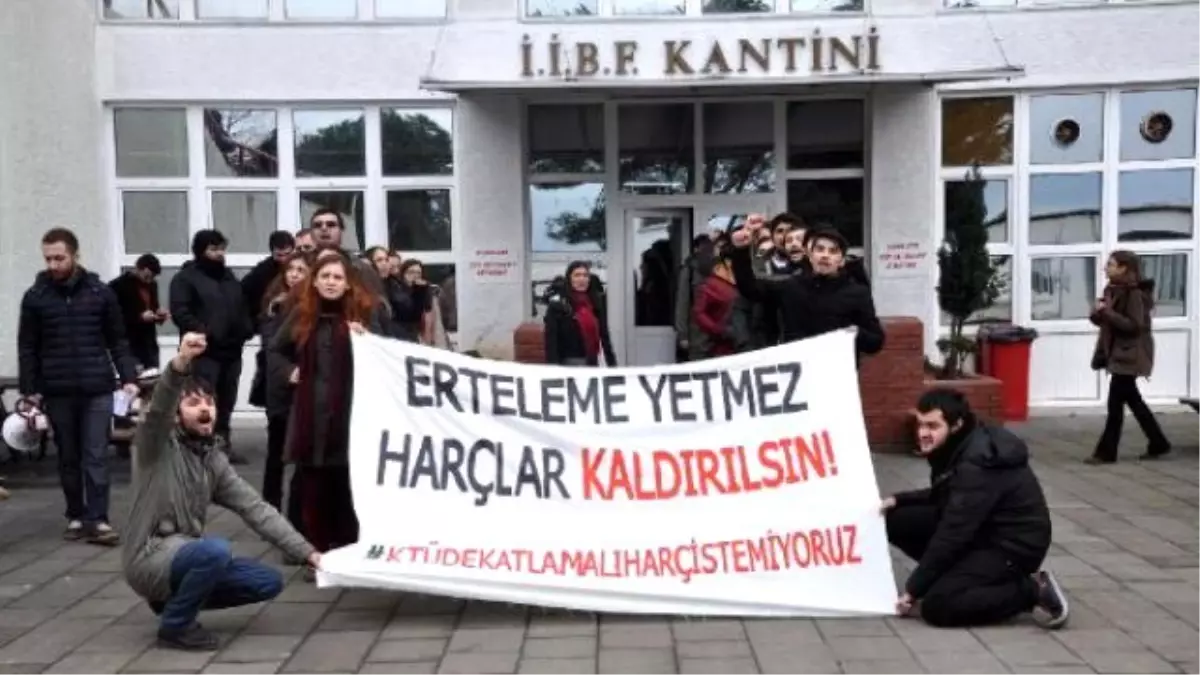 Ktü\'lü Öğrencilerden \'Harç\' Protestosu