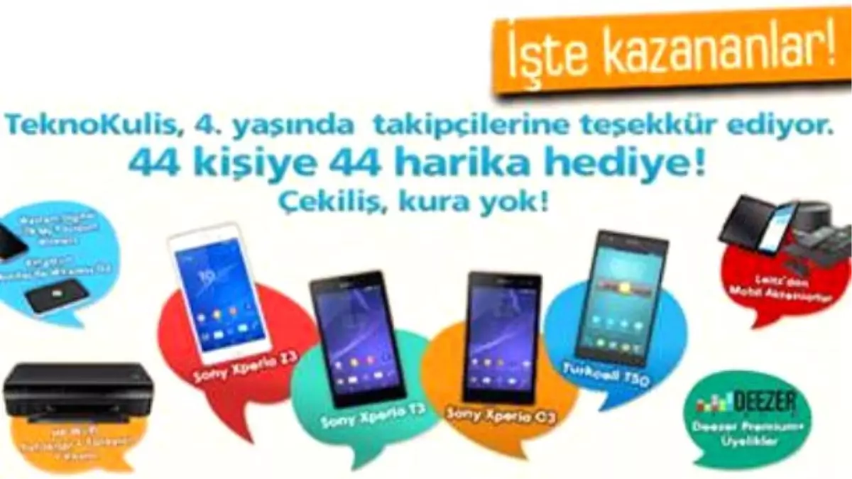 Teknokulis\'in 4. Yaşında 44 Hediye. İşte Kazananlar!