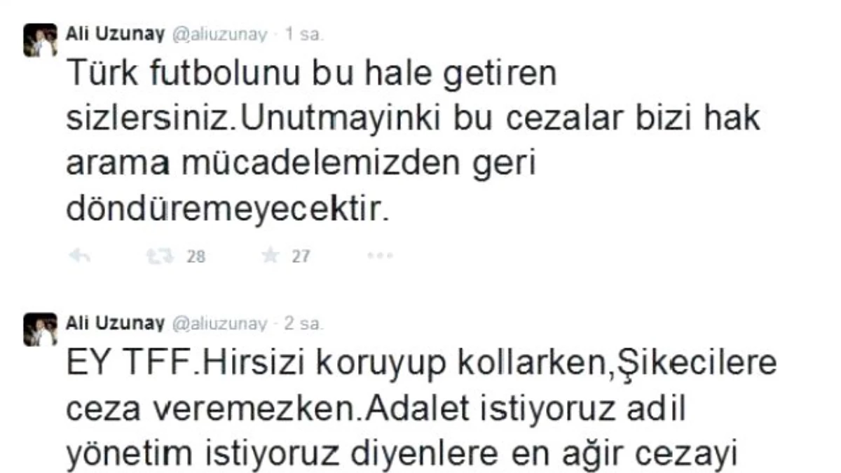 Trabzonspor Başkan Yardımcısı Uzunay\'dan Cezaya Tepki
