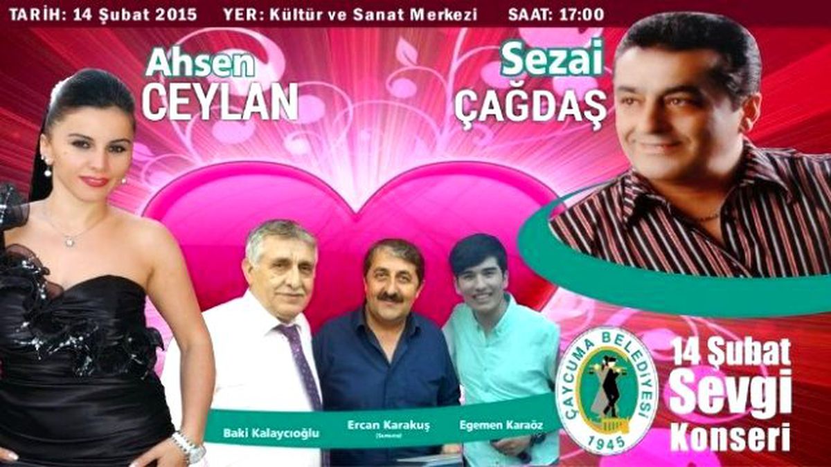 Çaycuma\'da 14 Şubat Sevgi Konseri Düzenlenecek