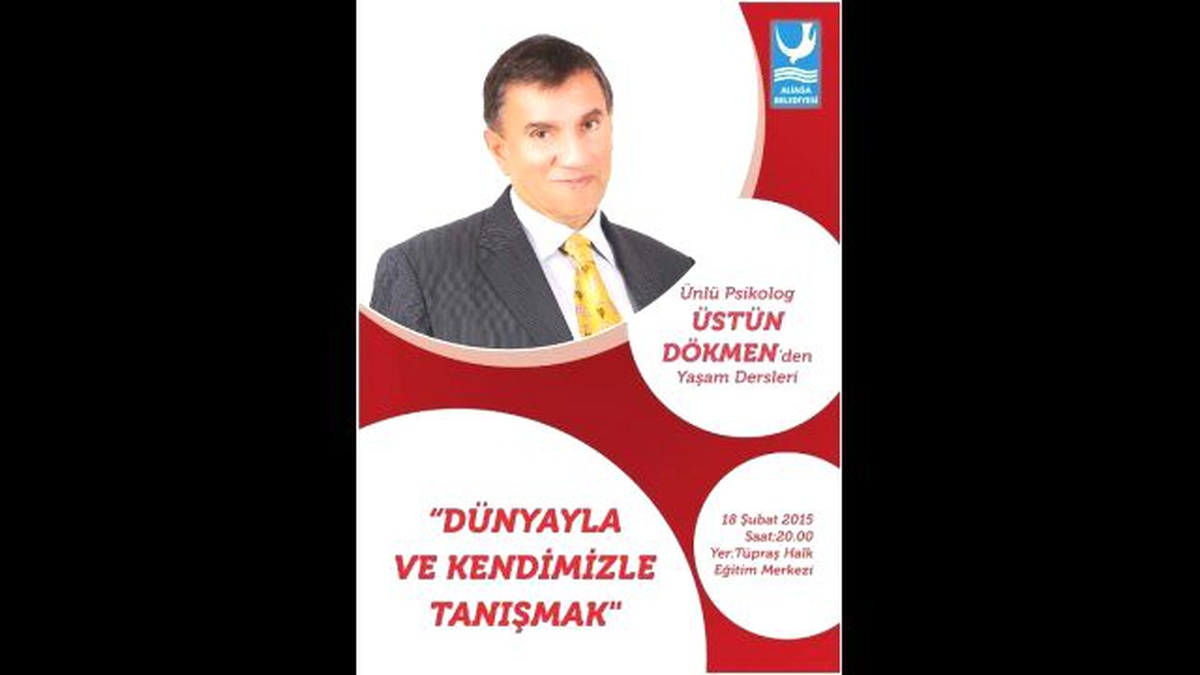 Psikolog Üstün Dökmen Aliağa\'da Vatandaşlarla Buluşacak
