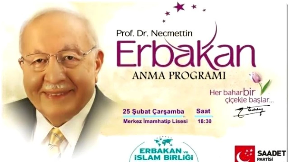 Merhum Erbakan İçin Anma Programı