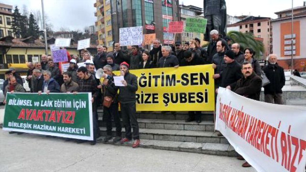 Rize\'de Birleşik Haziran Hareketi Üyelerine Tepki