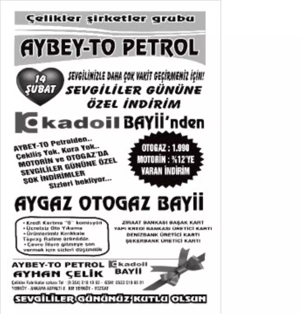 Yozgat\'ta Bir Petrol İstasyonu Sevgilileri Gaz\'a Getiriyor