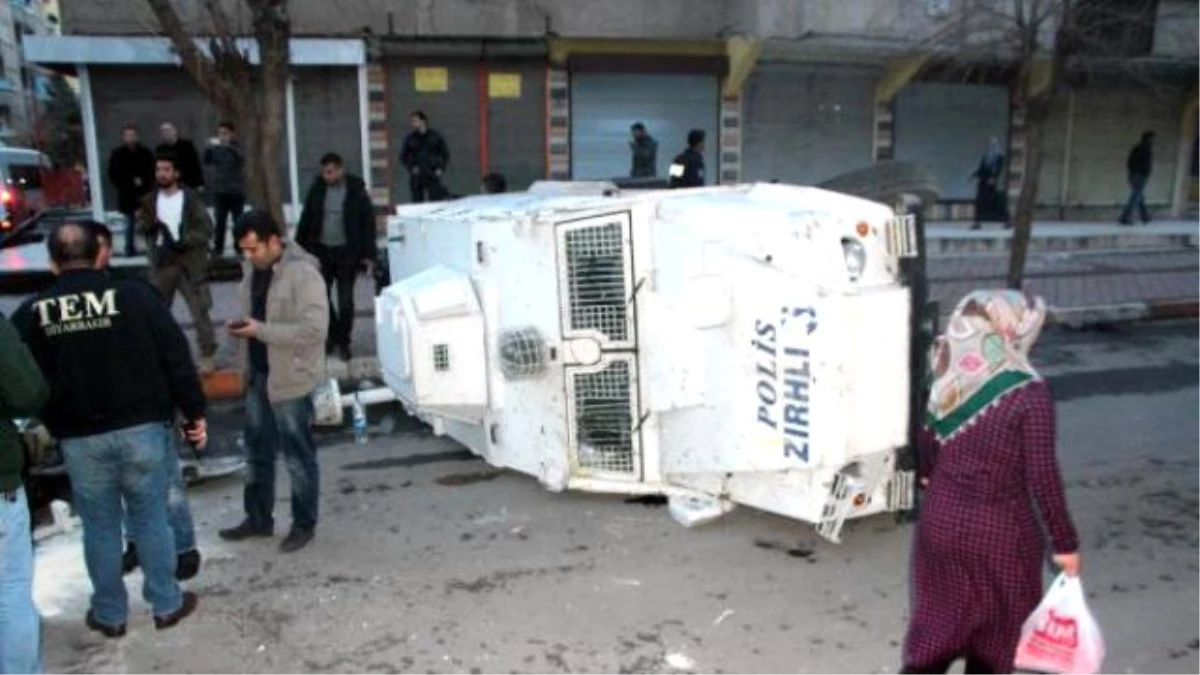 Diyarbakır\'da Zırhlı Araç Devrildi: 4\'ü Polis 5 Kişi Yaralandı