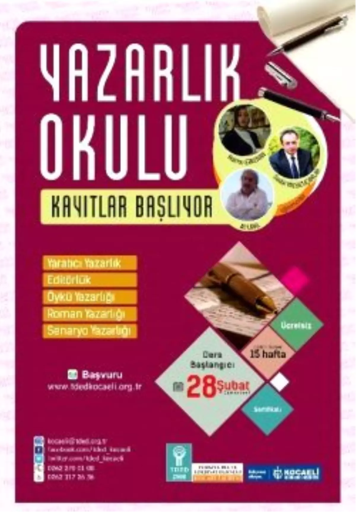 Yazarlık Okulu Kayıtları Başladı