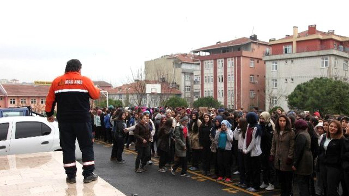 Güngörenli Öğrencilere İkaz Alarm Tatbikatı