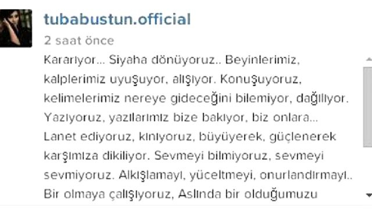 Tuba Büyüküstün: Sevmeyi, Aslında Bir Olduğumuzu Bilmiyoruz