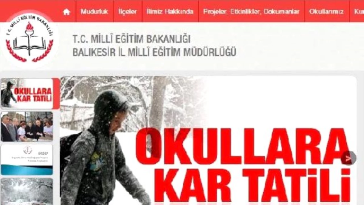 Balıkesir\'de 6 İlçede Okullara Kar Tatili