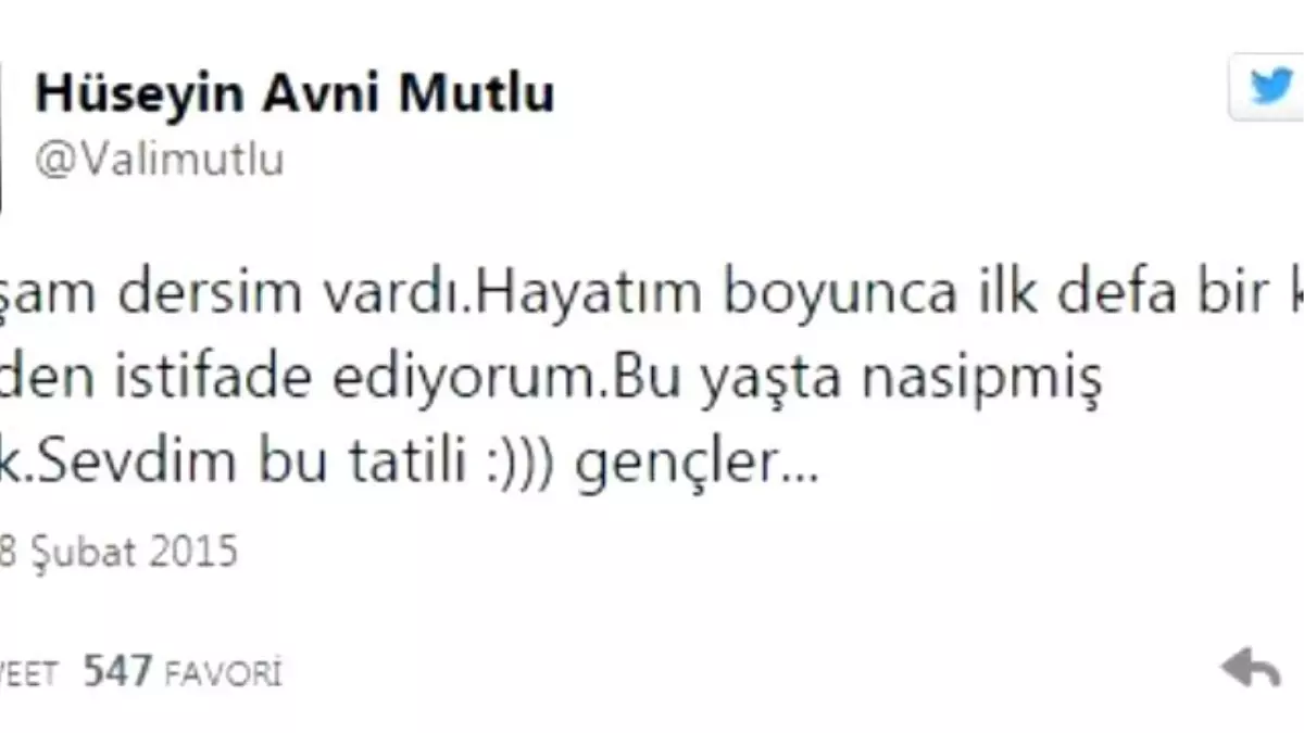 Eski Vali Avni Mutlu: Sevdim Bu Tatili Gençler