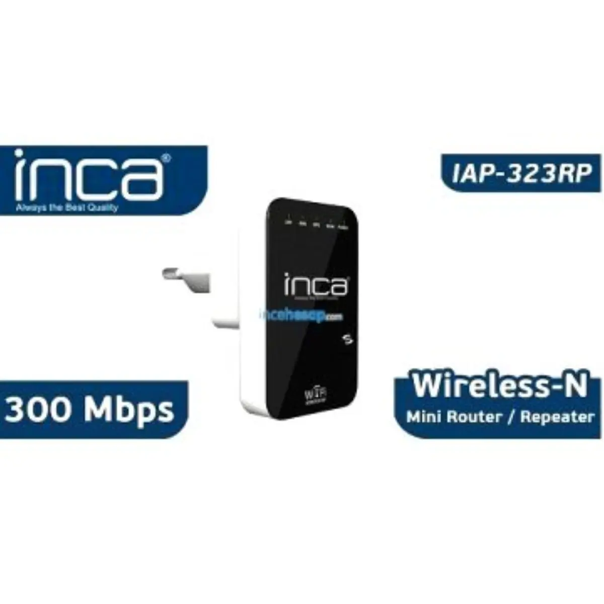 Inca Iap-323rp 300 Mbps 2.4 Ghz Wireless-N Mini Router/repeater