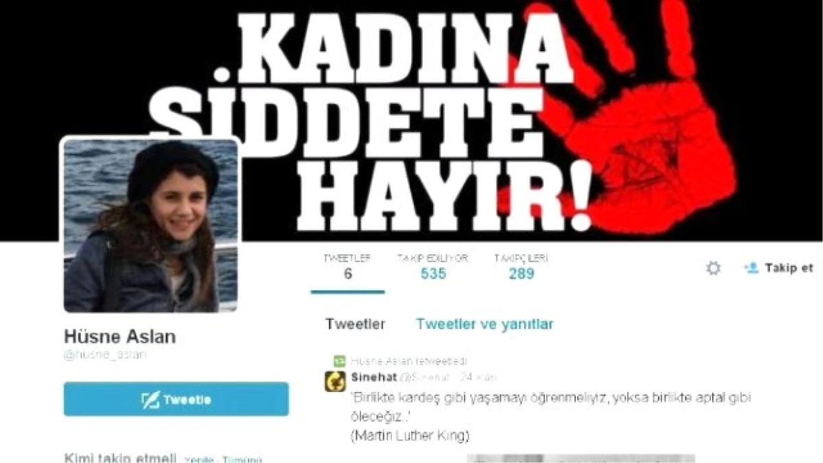 Twıtter\'da Kadına Şiddeti Kınamış