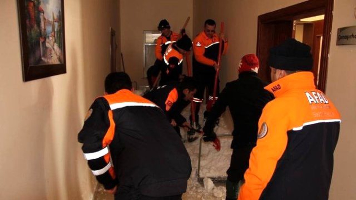 Erzurum Afad Palandöken Çığ Gözlem Tesisine Çığ Düştü