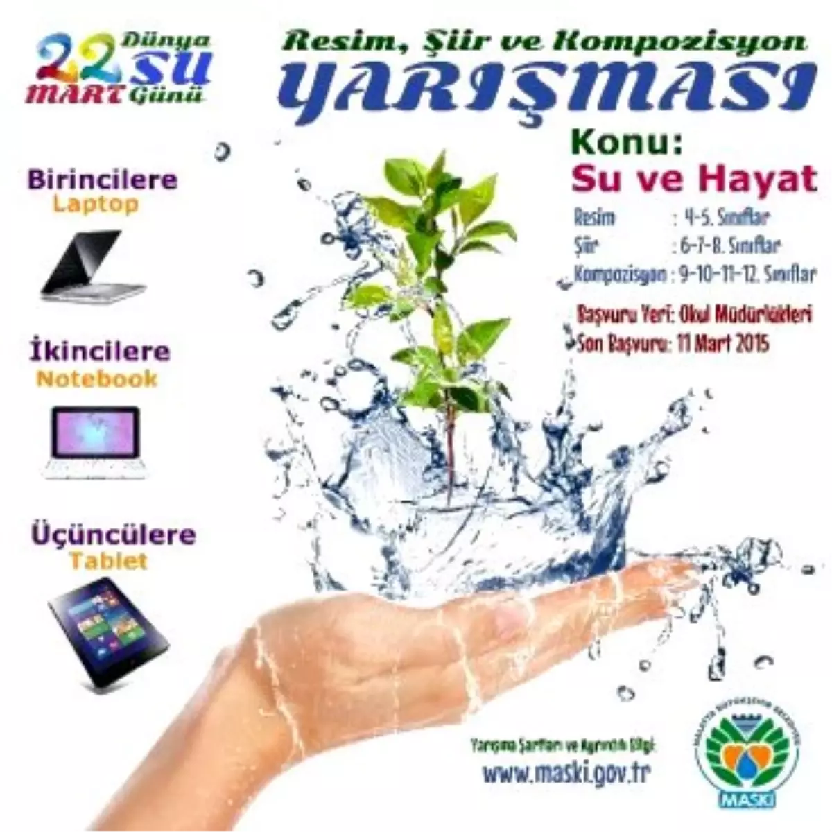 Maski\'den "Su ve Hayat" Konulu Resim, Kompozisyon ve Şiir Yarışması