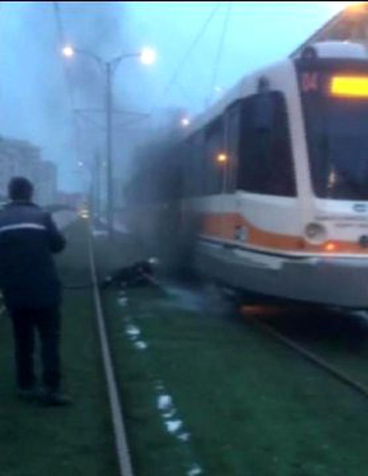 Seyir Halindeki Tramvayda Yangın