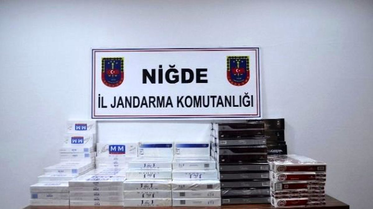 Bor\'da 3 Bin 650 Paket Kaçak Sigara Ele Geçirildi