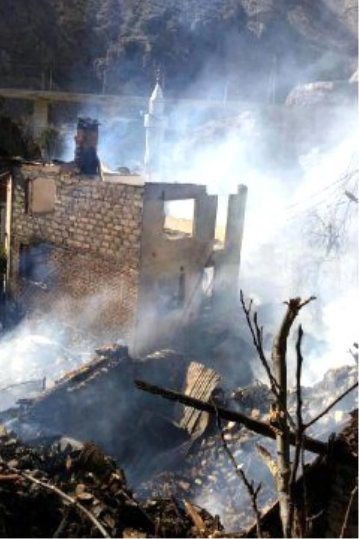 Yusufeli\'nde Yangın: 20 Ev Yandı