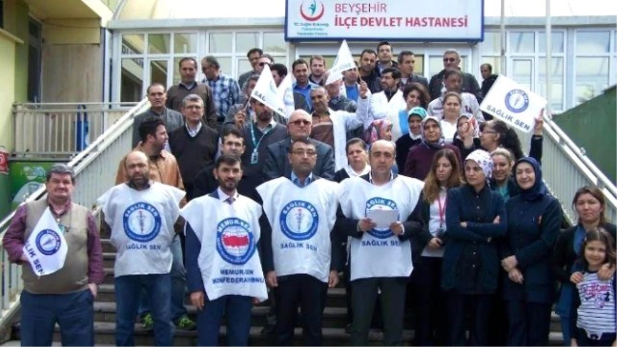 Beyşehir\'de Sağlık Çalışanlarından Şiddete Tepki