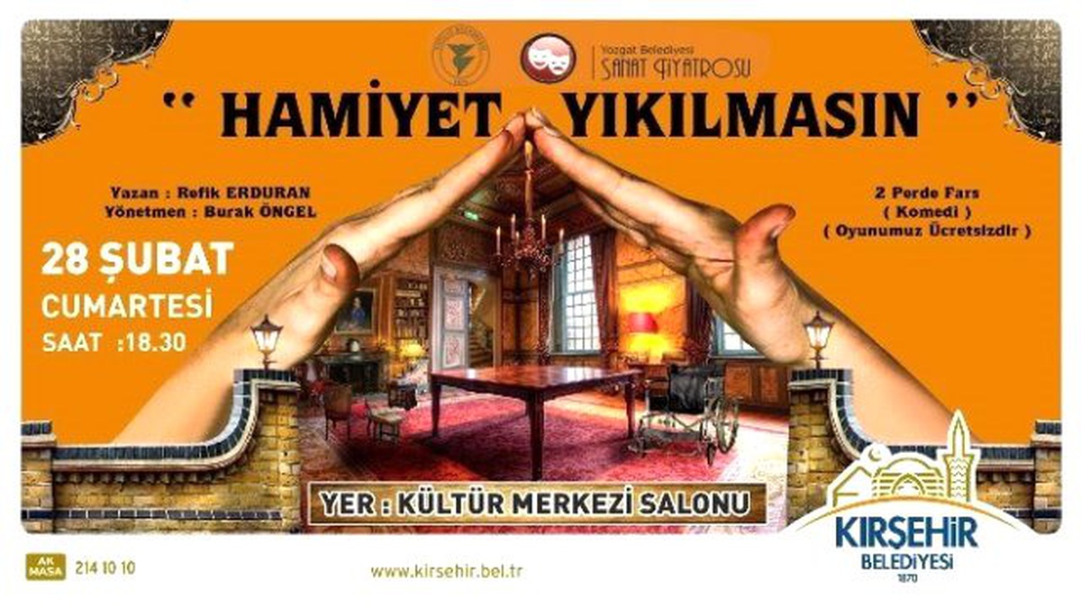 Kırşehir Belediyesinden Tiyatro Etkinliğine Davet