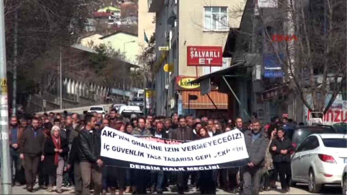 İç Güvenlik Paketi, Tunceli\'de Protesto Edildi