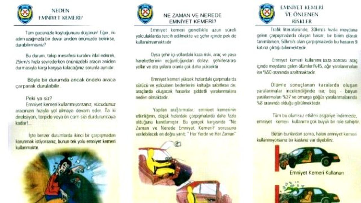 Polis Emniyet Kemeri İçin Broşür Dağıttı