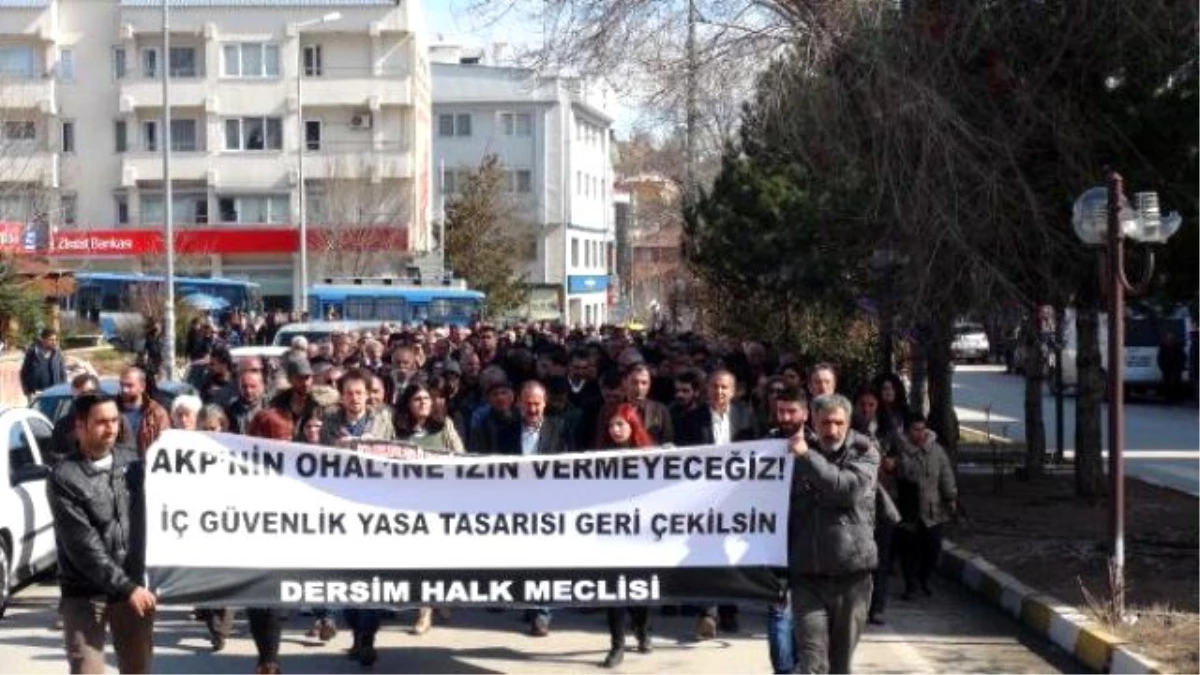 Tunceli\'de İç Güvenlik Paketi Protestosu