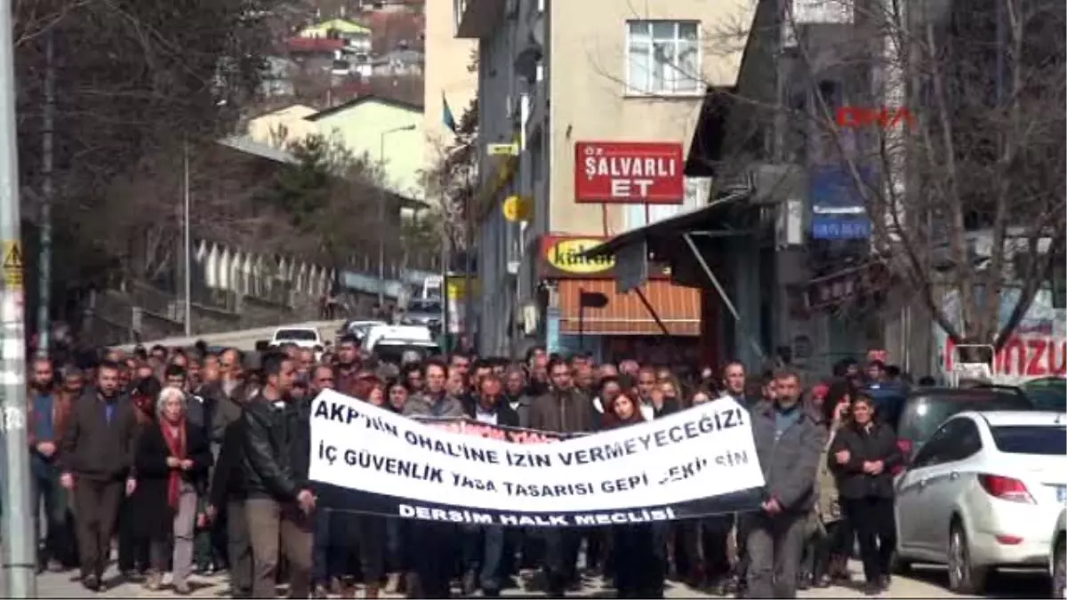 Tunceli İç Güvenlik Paketi, Tunceli\'de Protesto Edildi