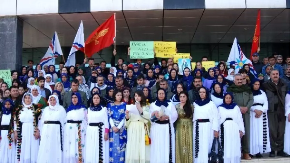 İdil\'de İç Güvenlik Yasasına Kıyafetli Protesto