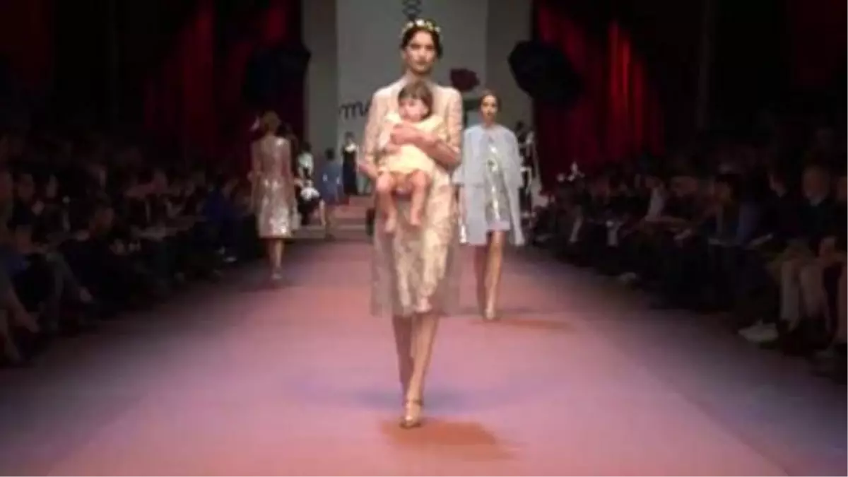 Moms & Kids Walk The Runway For Dolce & Gabbana Fashion Show