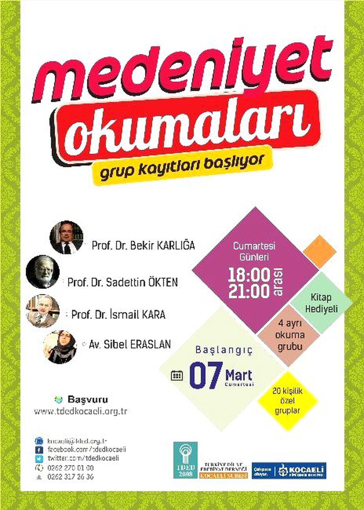 Tded Kocaeli\'de Medeniyet Okumaları Başlıyor